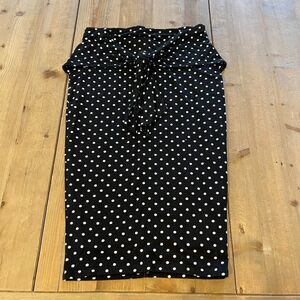 Anthropologie Bailey 44 Black and White Polka Dot Pencil Skirt Size Medium NWT